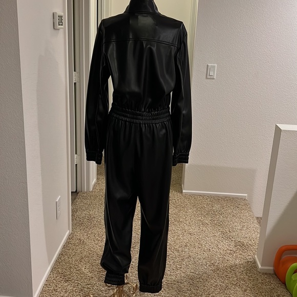 Alice and Olivia Levi vegan leather jumpsuit 10 - Picture 7 of 10